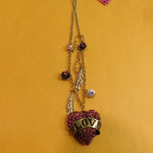 Betsey Johnson "Love" Necklace